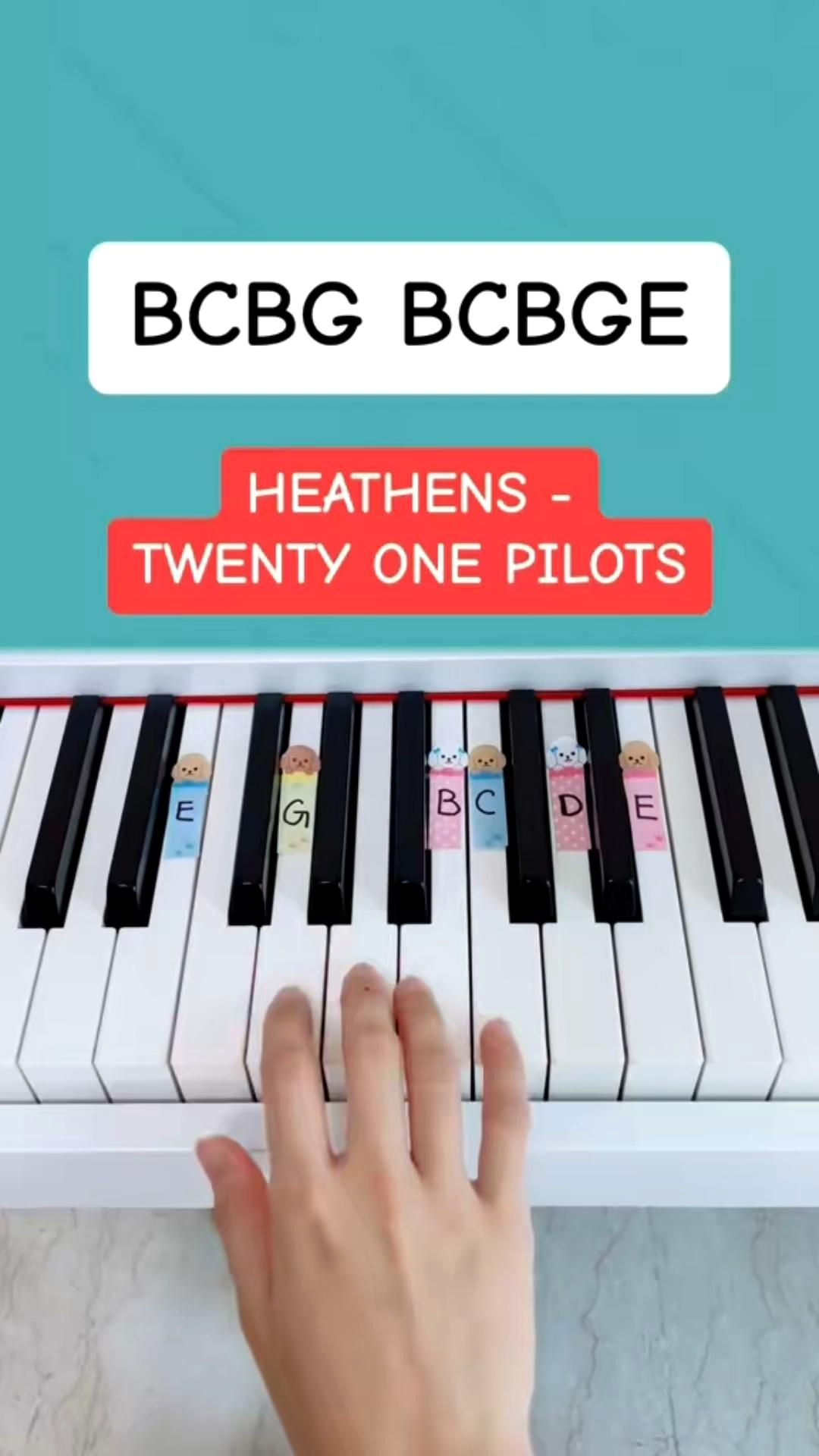Learn Heathens on Piano — Easy 21 Pilots Tutorial