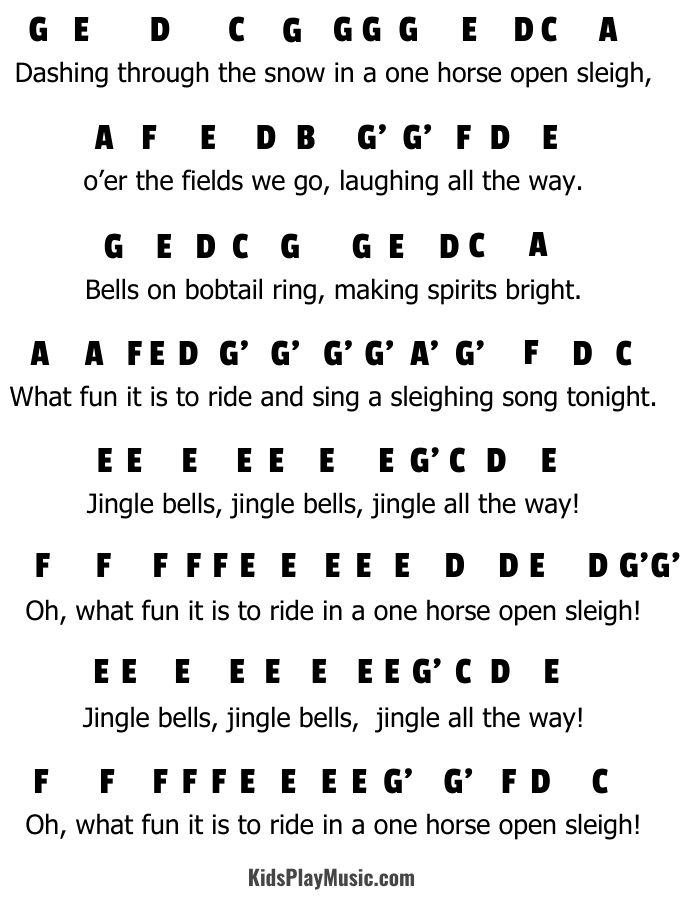 Jingle Bells Piano Easy Sheet Music for Kids Jingle Bells Piano Easy Sheet Music for Kids