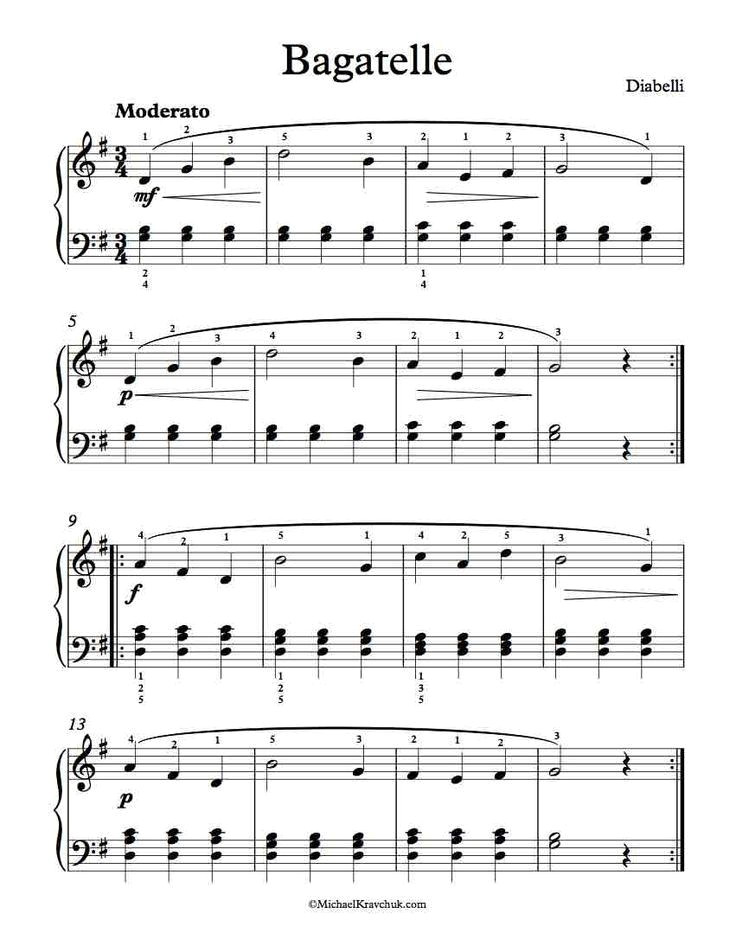 Elegant Bagatelle Piece by Diabelli