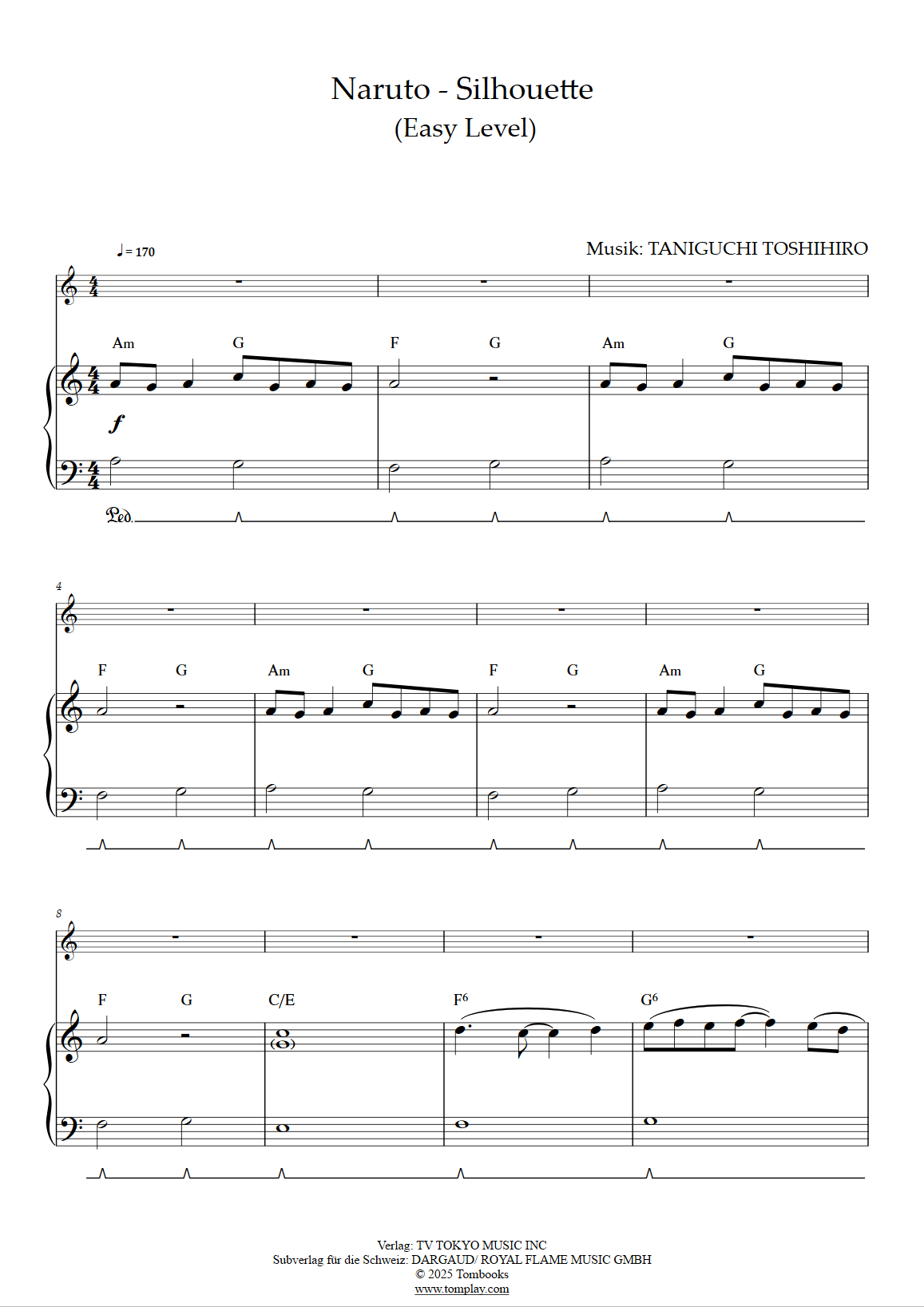 Naruto Shippuden Piano Solo: Easy Sheet Music