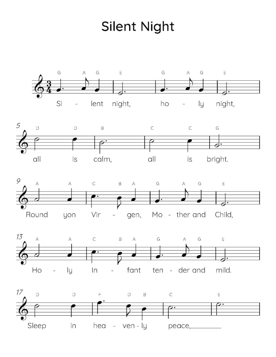 Easy Christmas Piano for Kids: Download Printable PDF