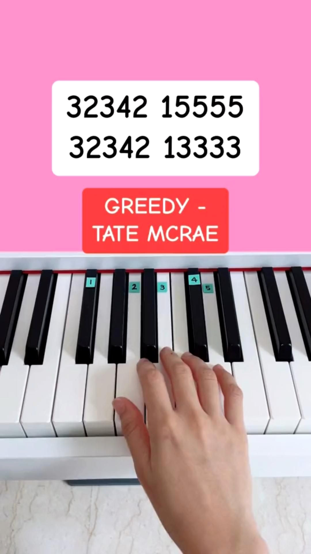 Easiest Piano Tutorial: Learn ‘Greedy’ by Tate McRae Now!