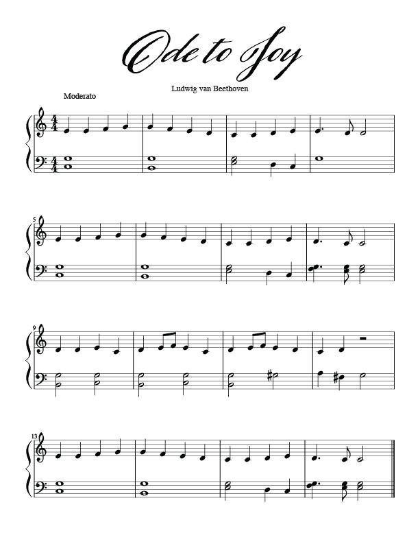Discover the Joy of Beethoven: Easy Piano Sheets for Beginners