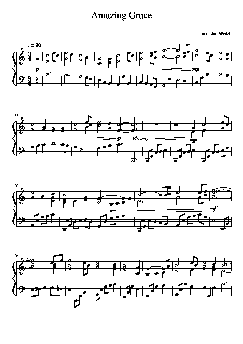 Play Beautiful Piano Versions of Amazing Grace