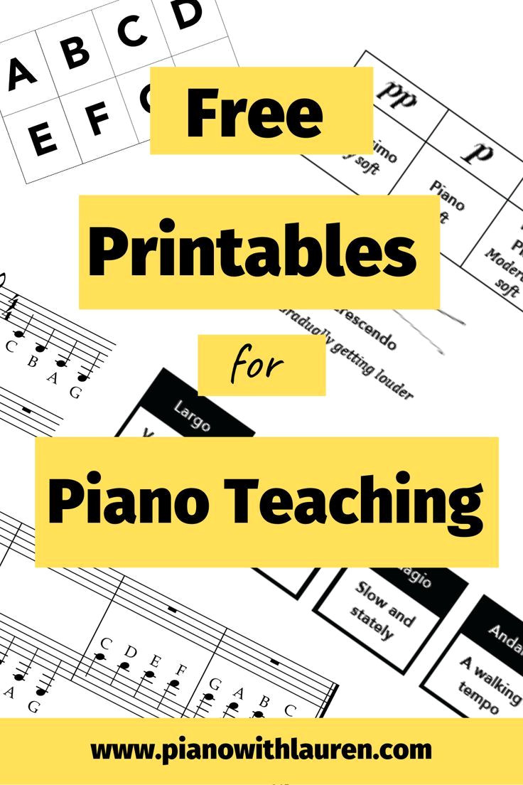 Teach Piano with Free Printables