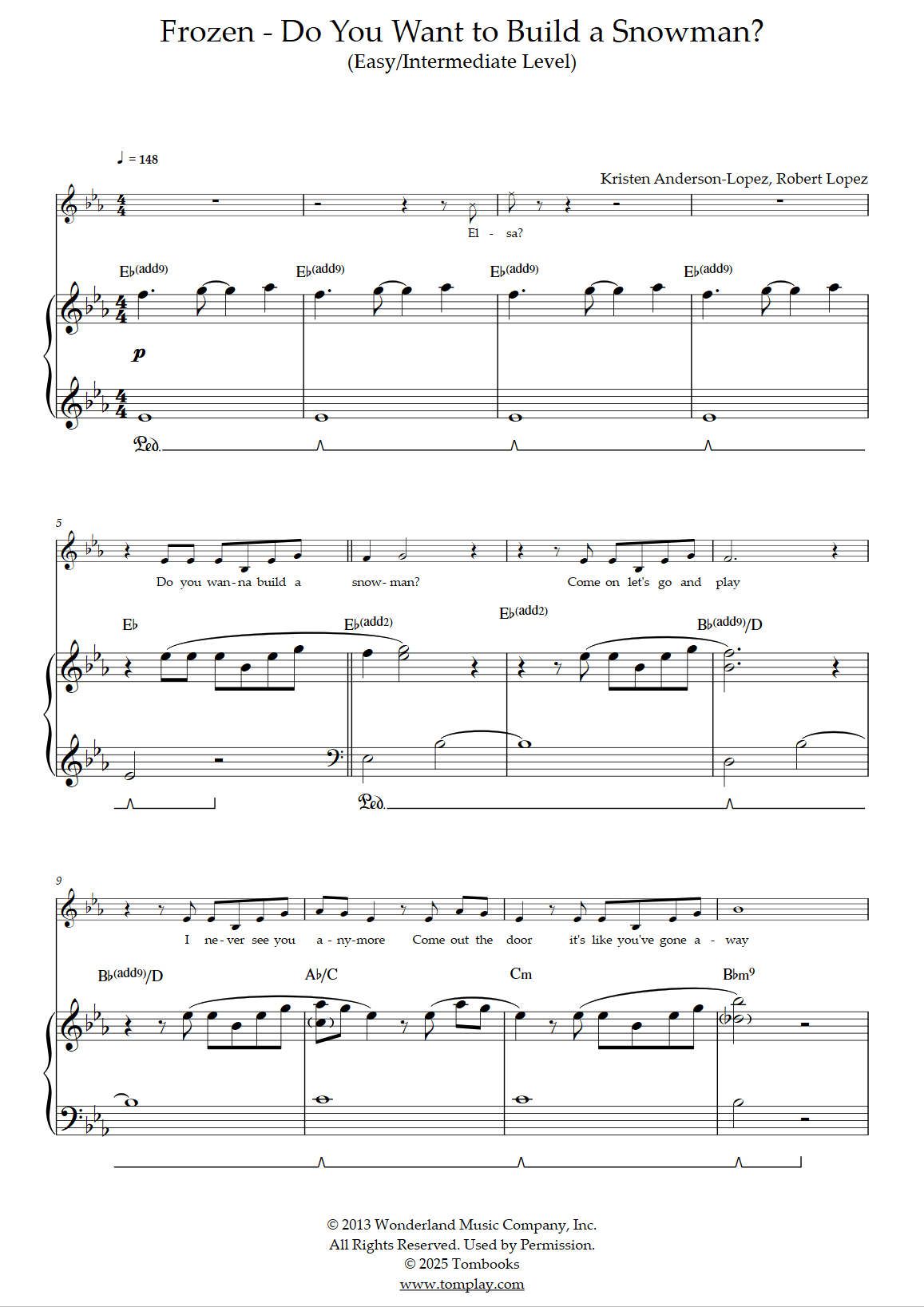 Build a Magical Snowman Solo on Piano