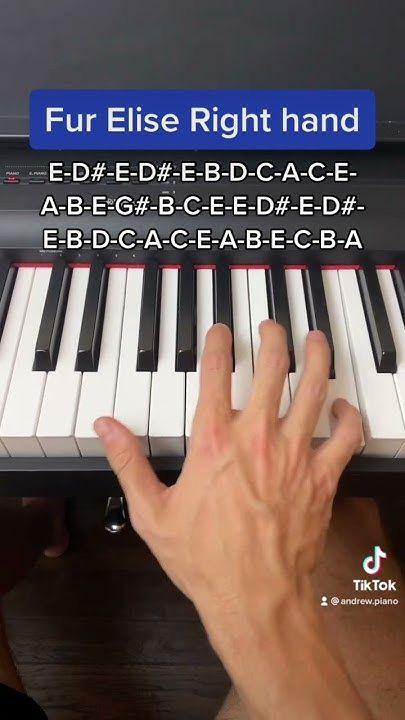 Easy Piano Mastery: Learn ‘Fur Elise’ with Simple Right-Hand Notes