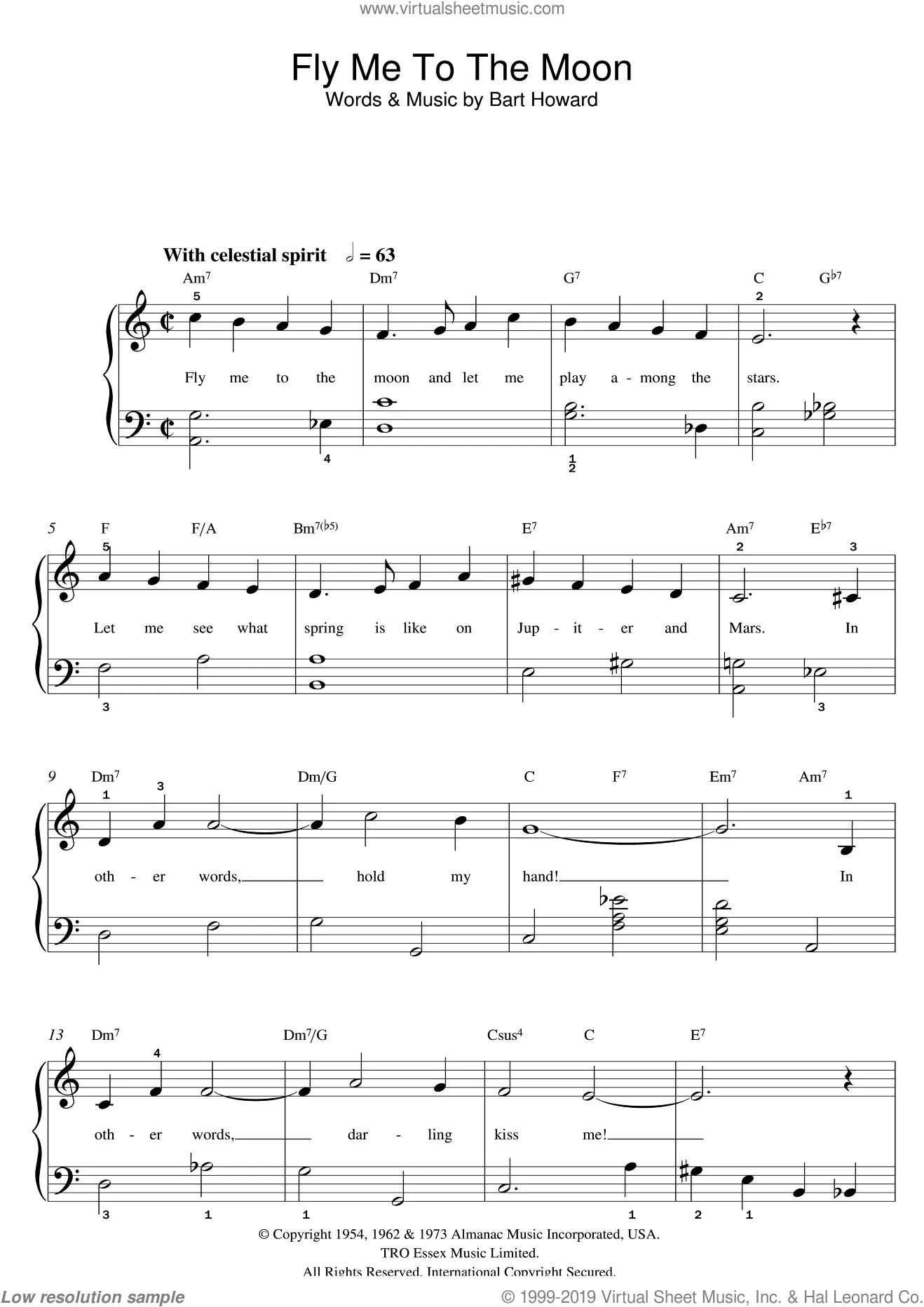 Fly to the Moon with Our Easy Piano Sheet Music