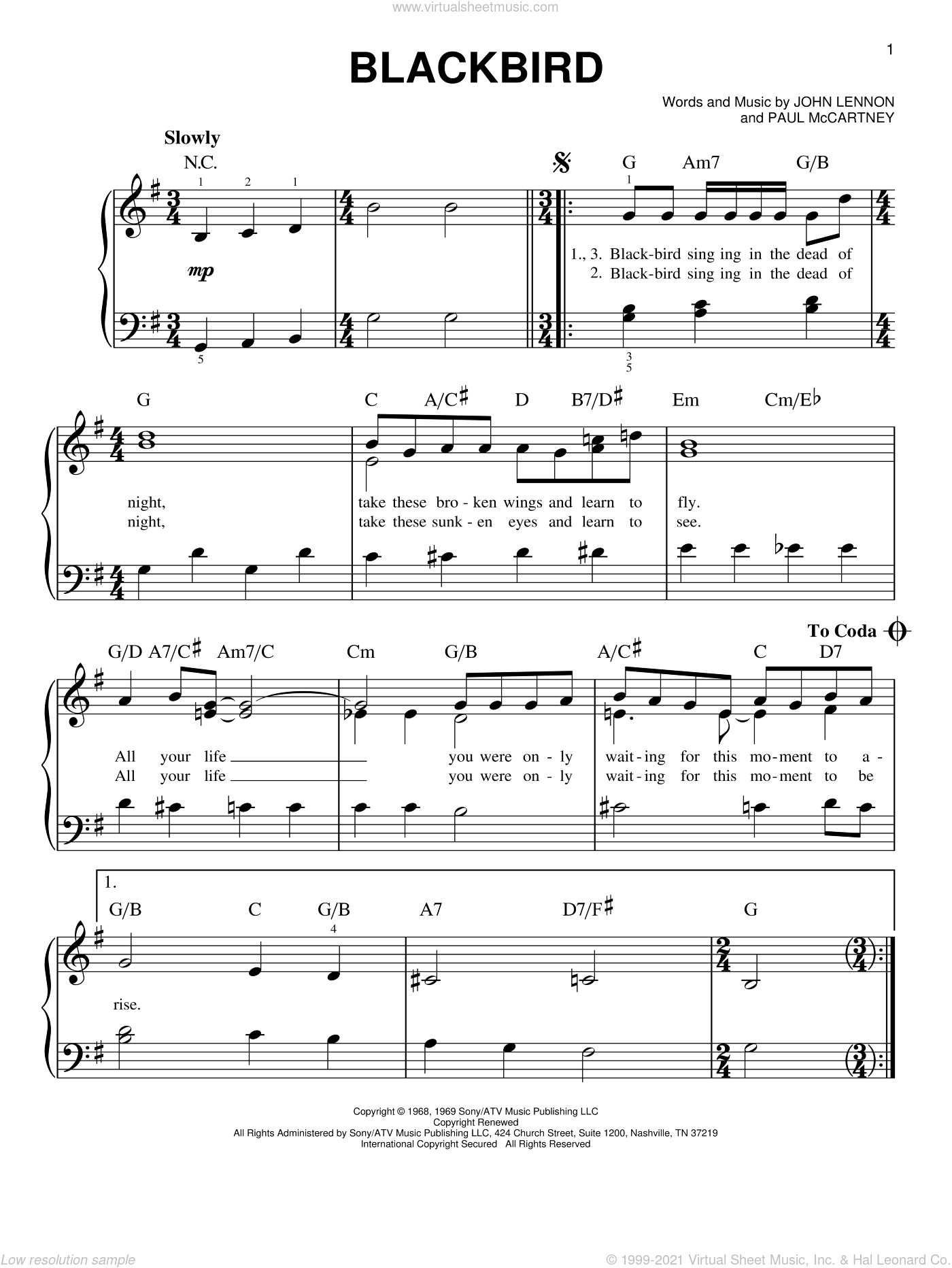 Easy Beginner Piano Sheet Music: Learn Blackbird Today! Easy Beginner Piano Sheet Music: Learn Blackbird Today!