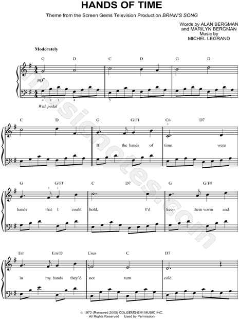 Download ‘Brian’s Song’ Piano Sheet Music with Ease in G Major
