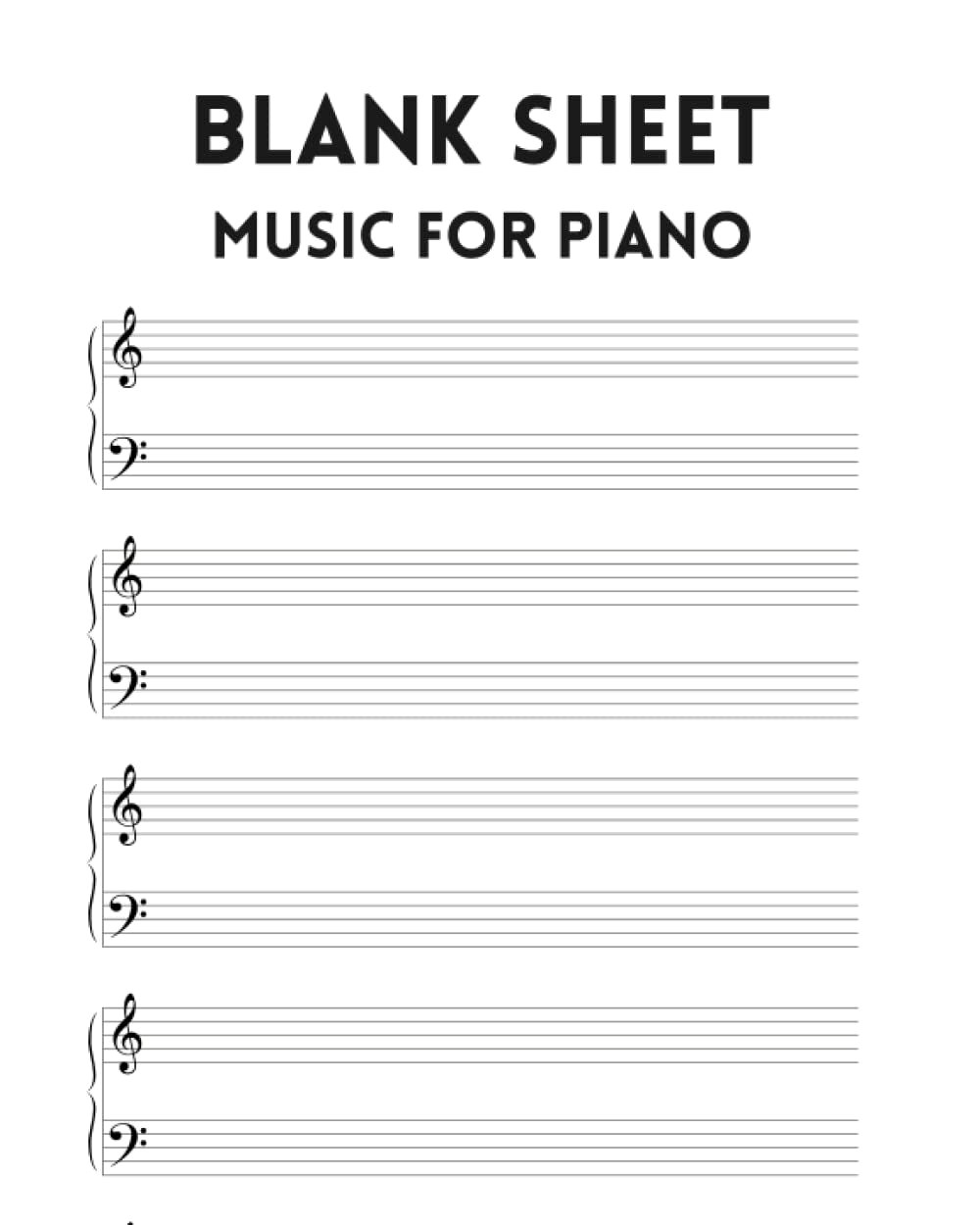 100 Pages of Piano Magic: Instant Blank Sheet Music Notebook