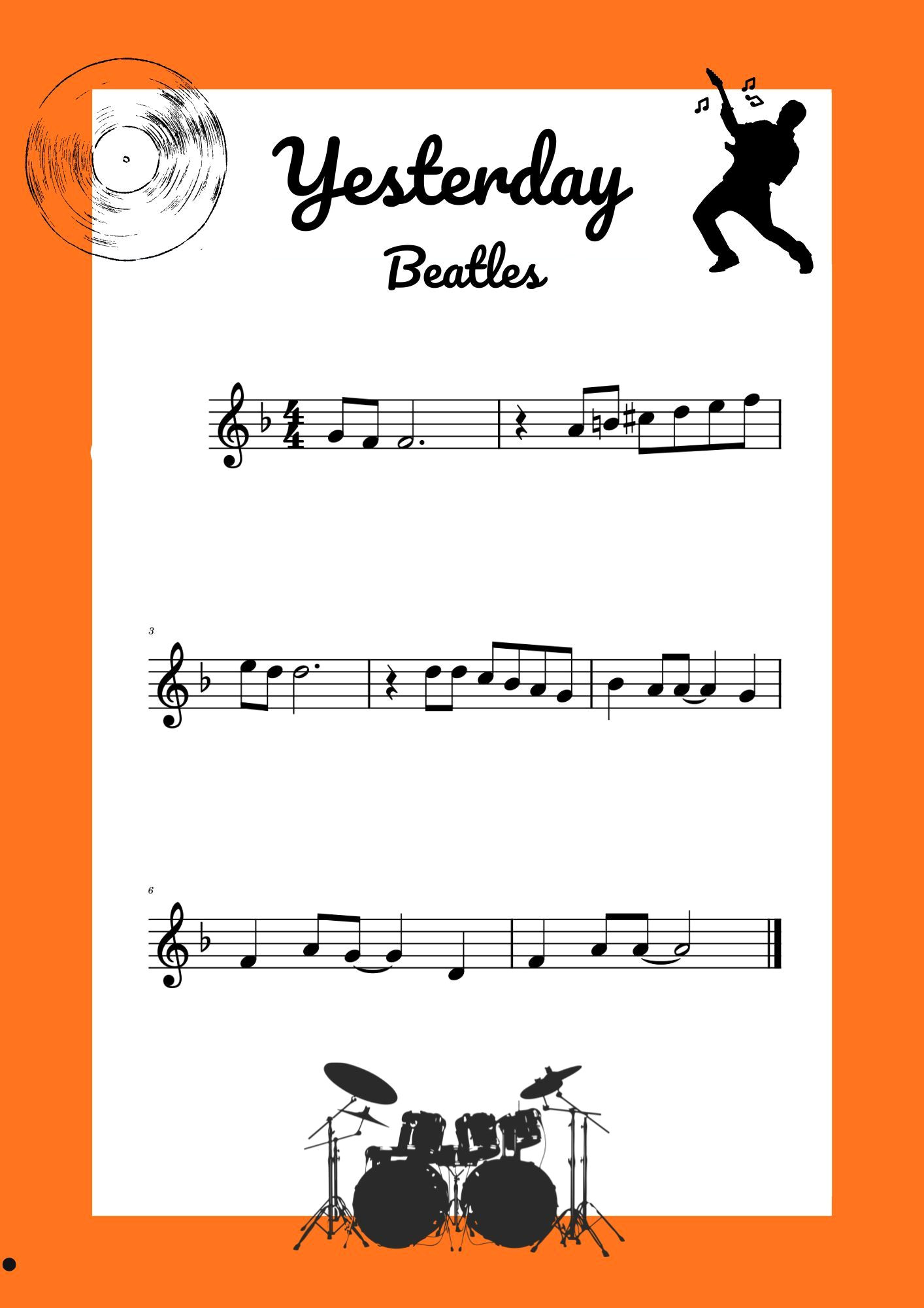 Learn Yesterday in Minutes — Free Melody Sheet for Beginners