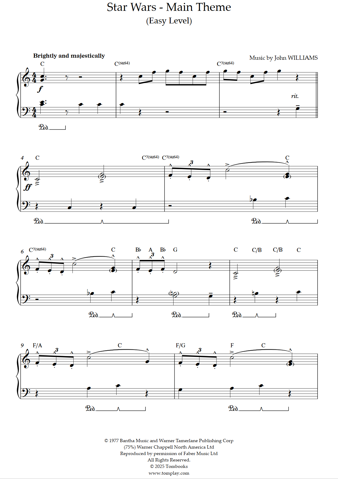 Epic Star Wars Piano Solos: Download Now