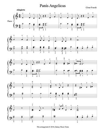 Beautiful Piano Sheet Music of Panis Angelicus