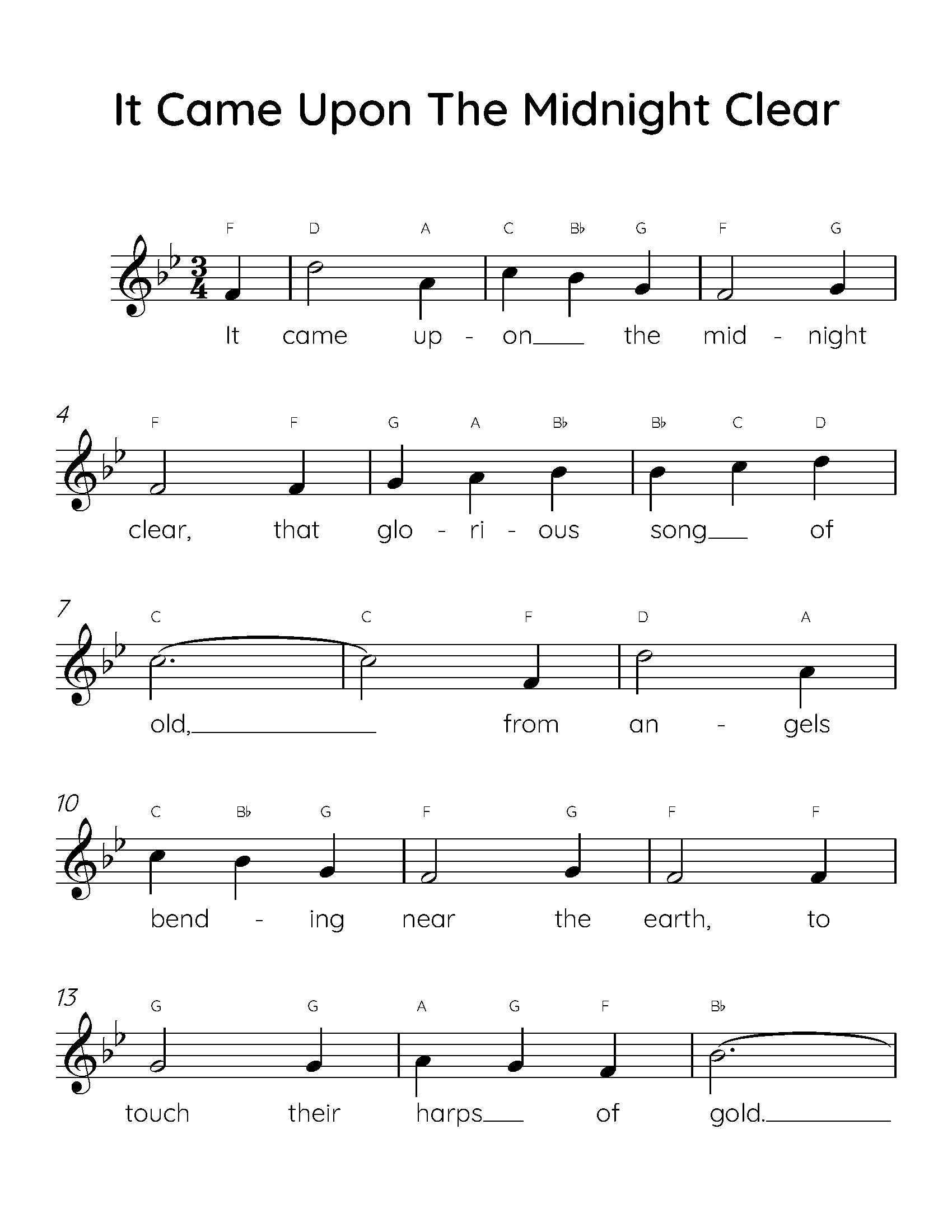 ‘Easy Christmas Carol for Piano: Beginner Sheet Music’