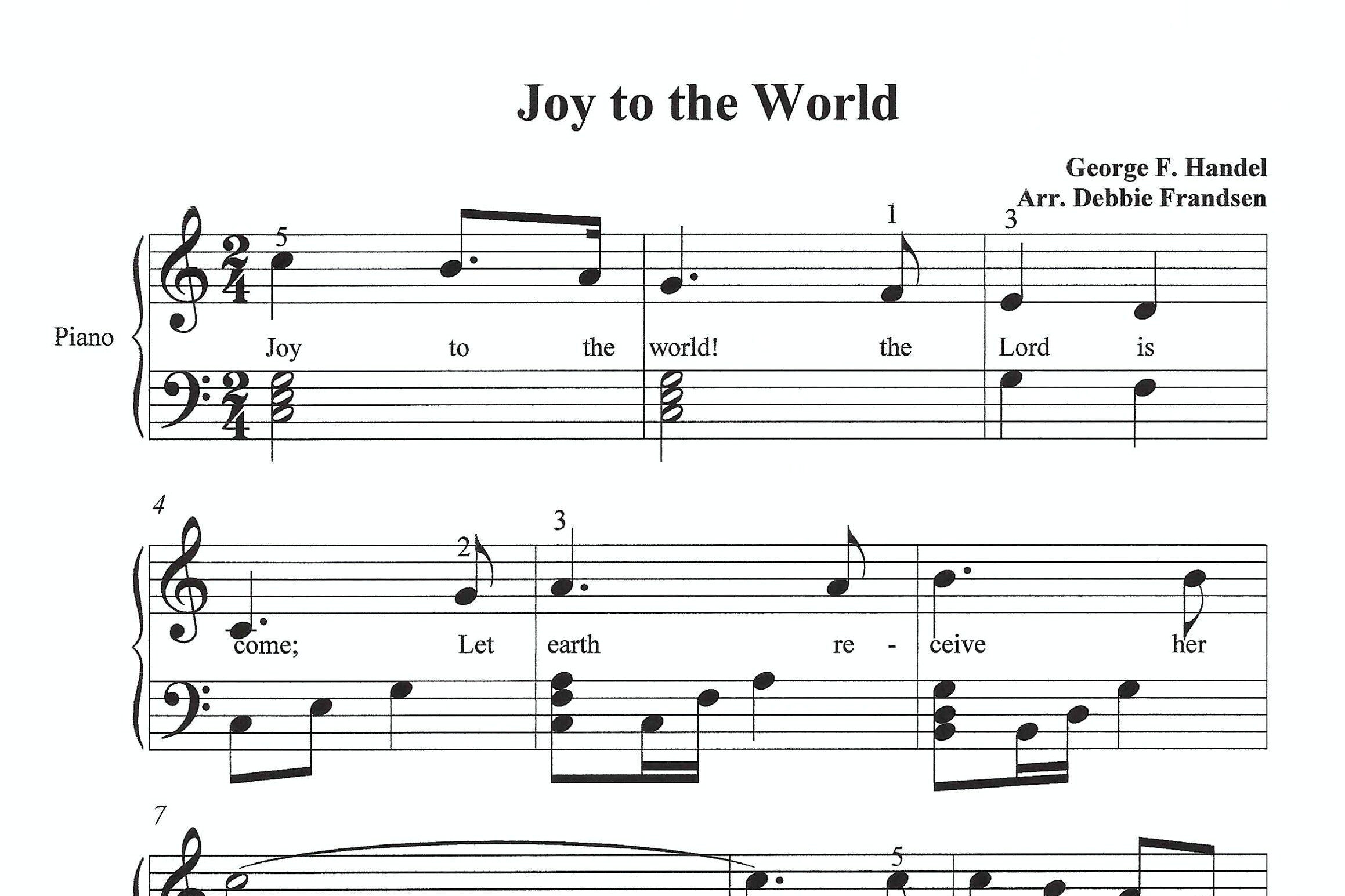 Easy Christmas Piano: Joy to the World in Simple Chords