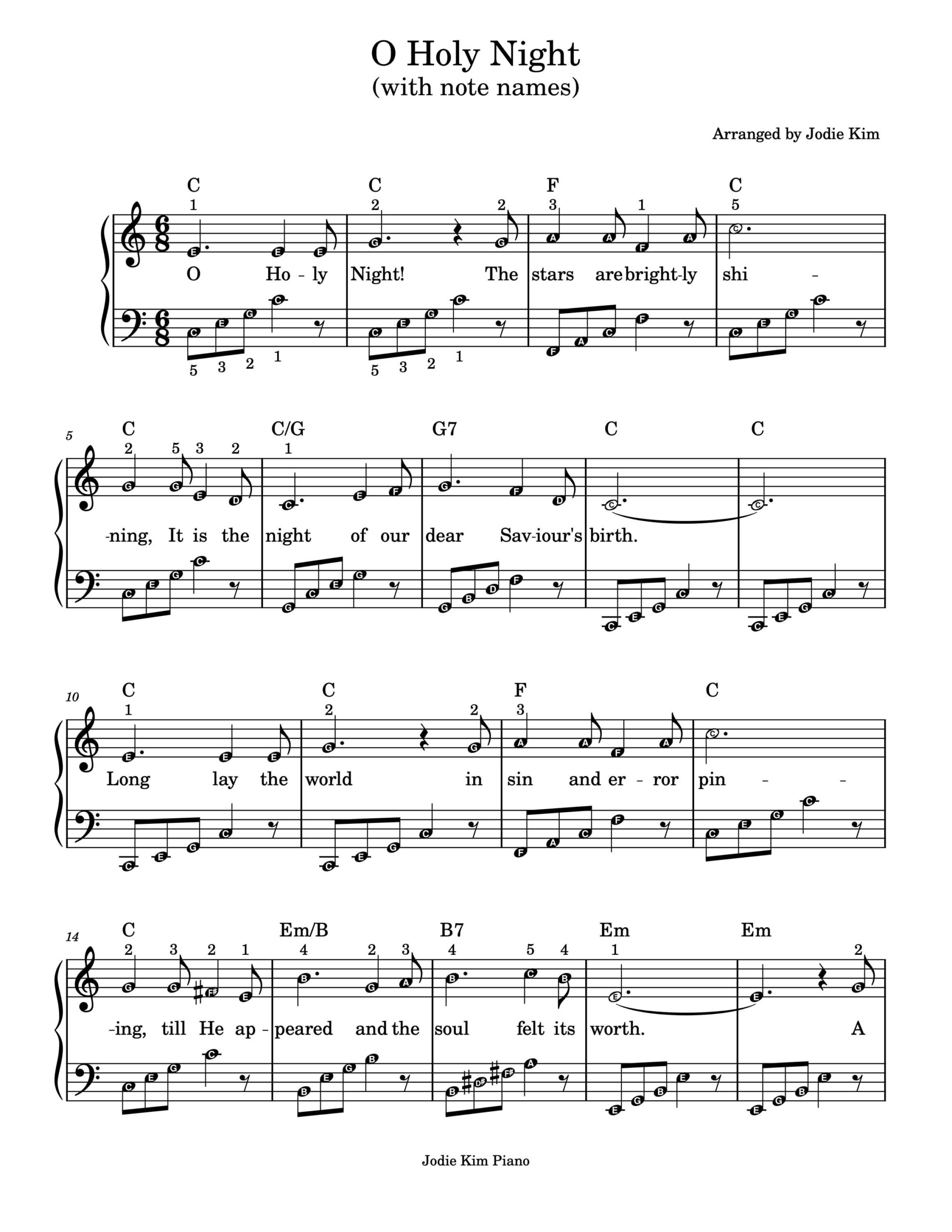 ‘Stunning Piano Arrangement: Holy Night with Arpeggios’