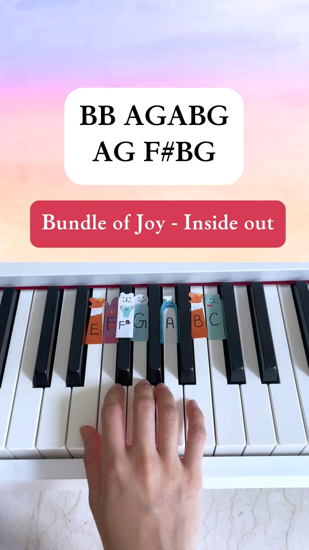 Easy Piano Tutorial: Inside Out (Bundle of Joy)