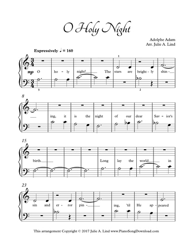 Merry Christmas: Easy Piano Sheet Music with Lyrics to Sing Along