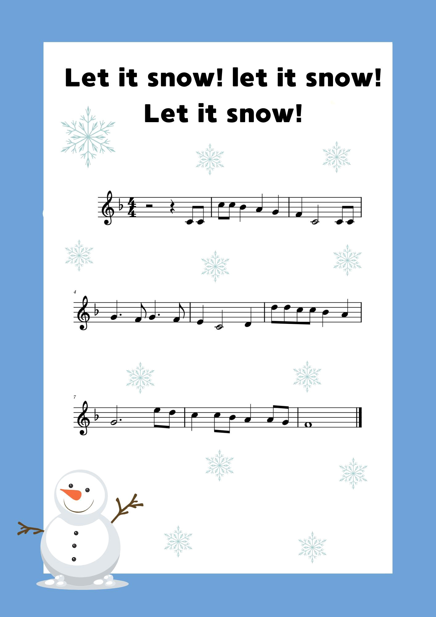 Snowfall Serenade: Free Winter Sheet Music