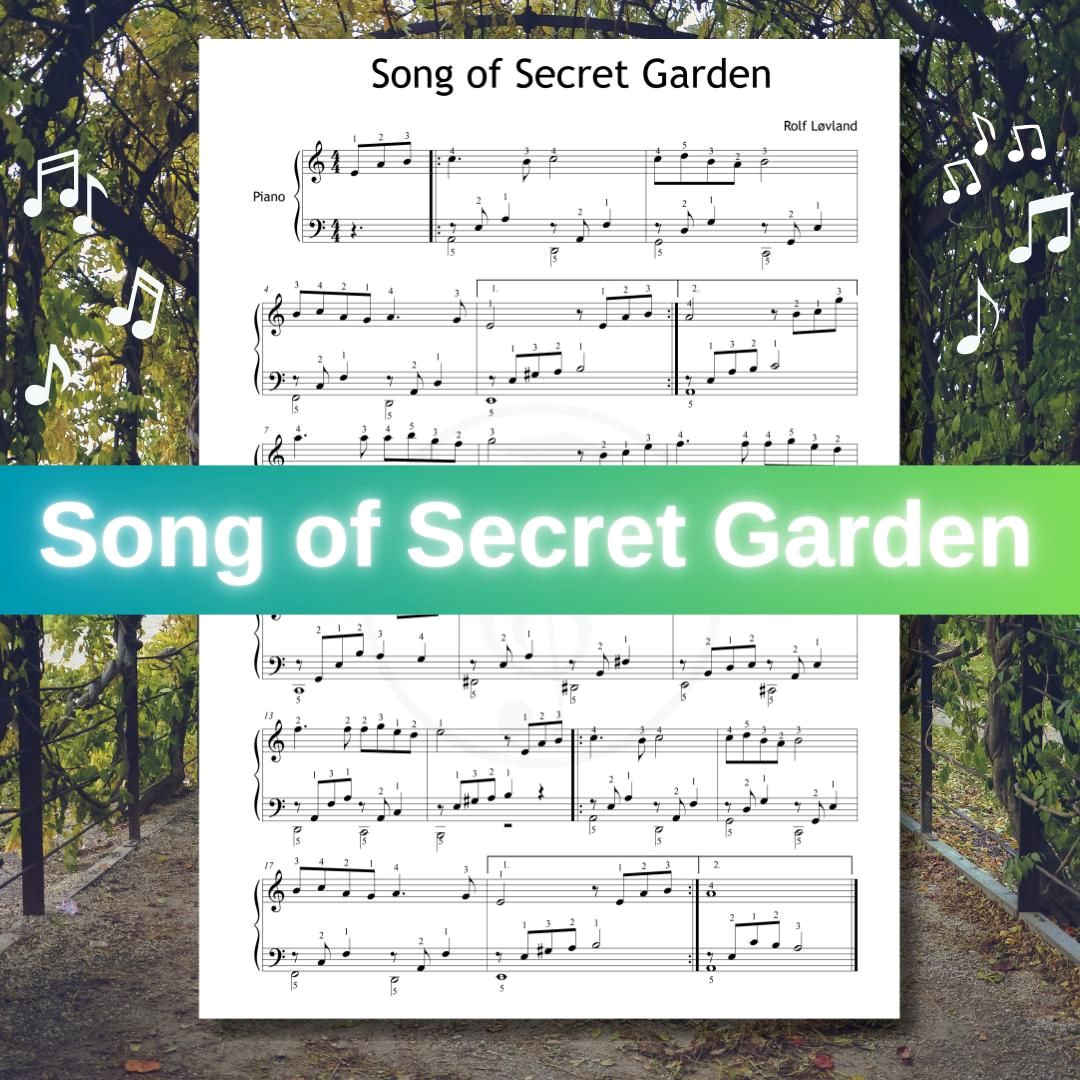 Easy Piano Sheet: Song from a Secret Garden + Bonus Violin