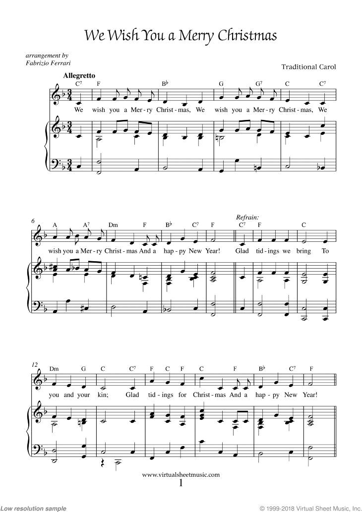 Jingle Bell Christmas: Free Sheet Music for Piano & Voice