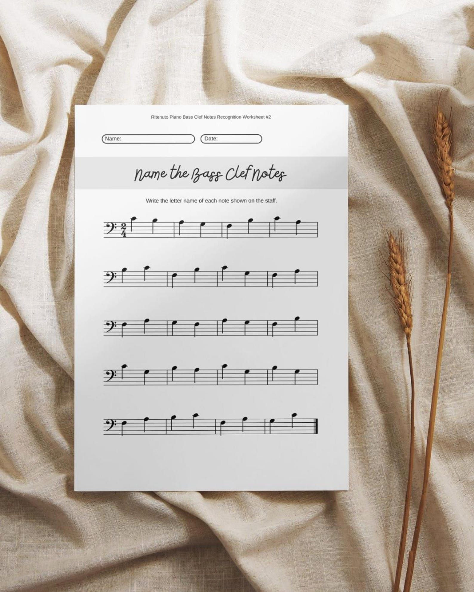 Learn Music Theory in 10 Minutes: Printable Bass Clef Notes