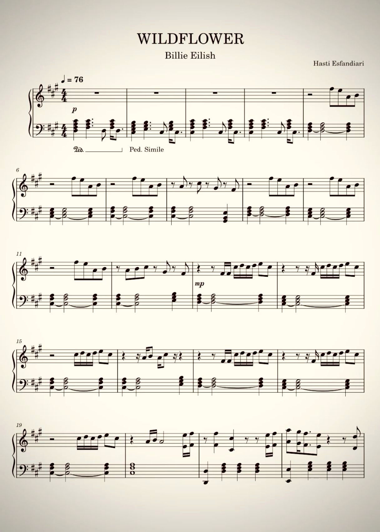 Billie Eilish Wildflower Inspiration Poster