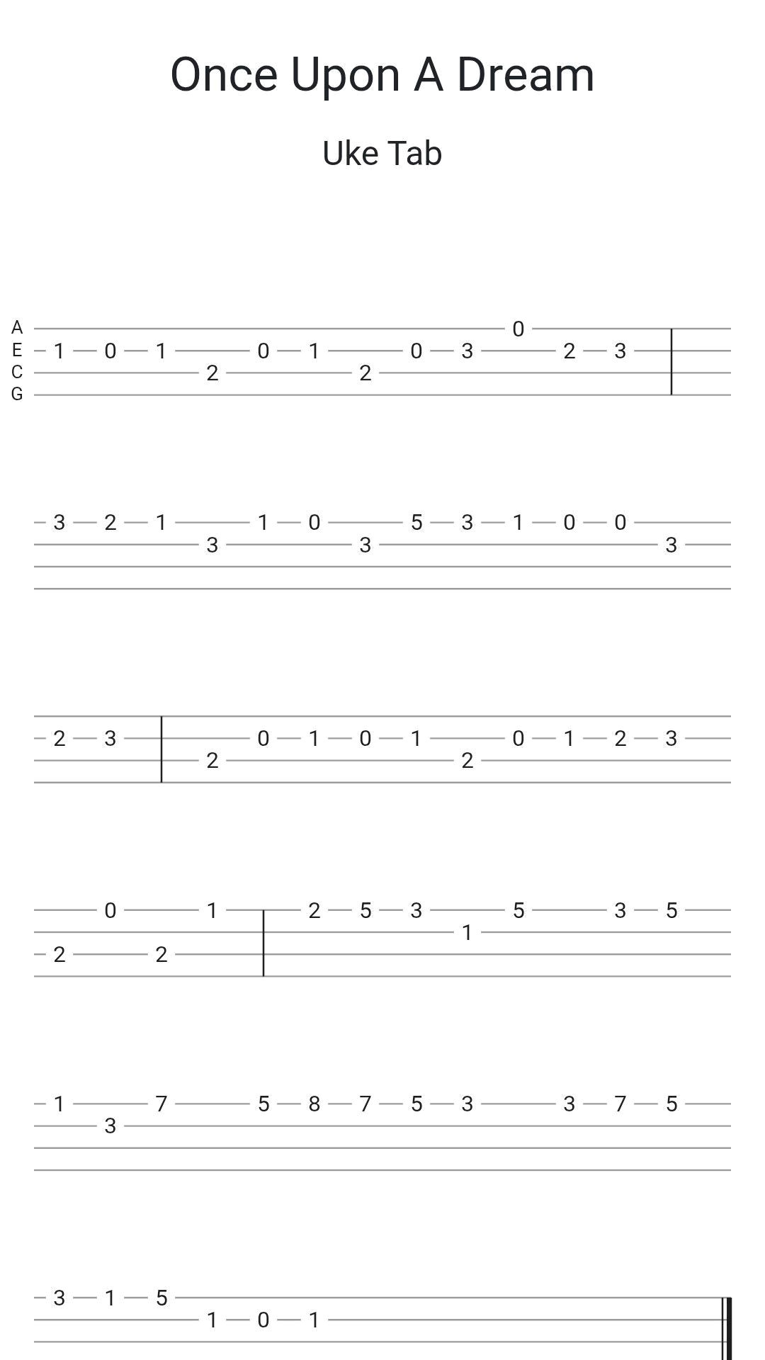 Sleeping Beauty Ukulele Tab: A Dreamy Classic