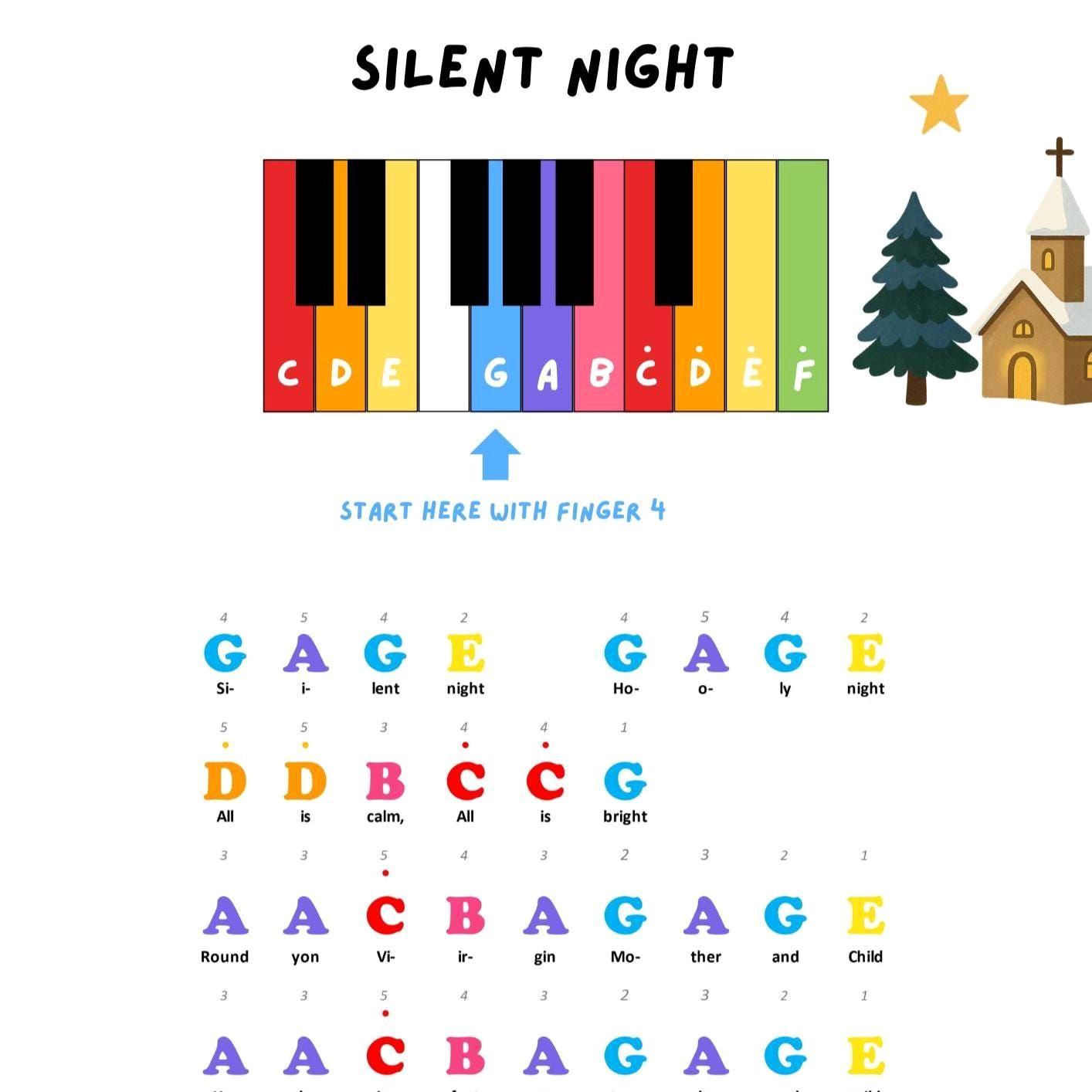 Simple Piano Christmas Magic for Kids