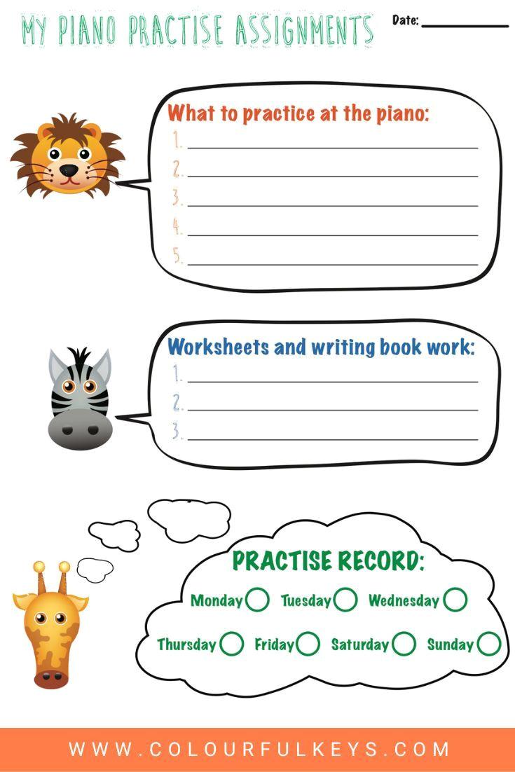 Print-Free Piano Practice Charts for Kids