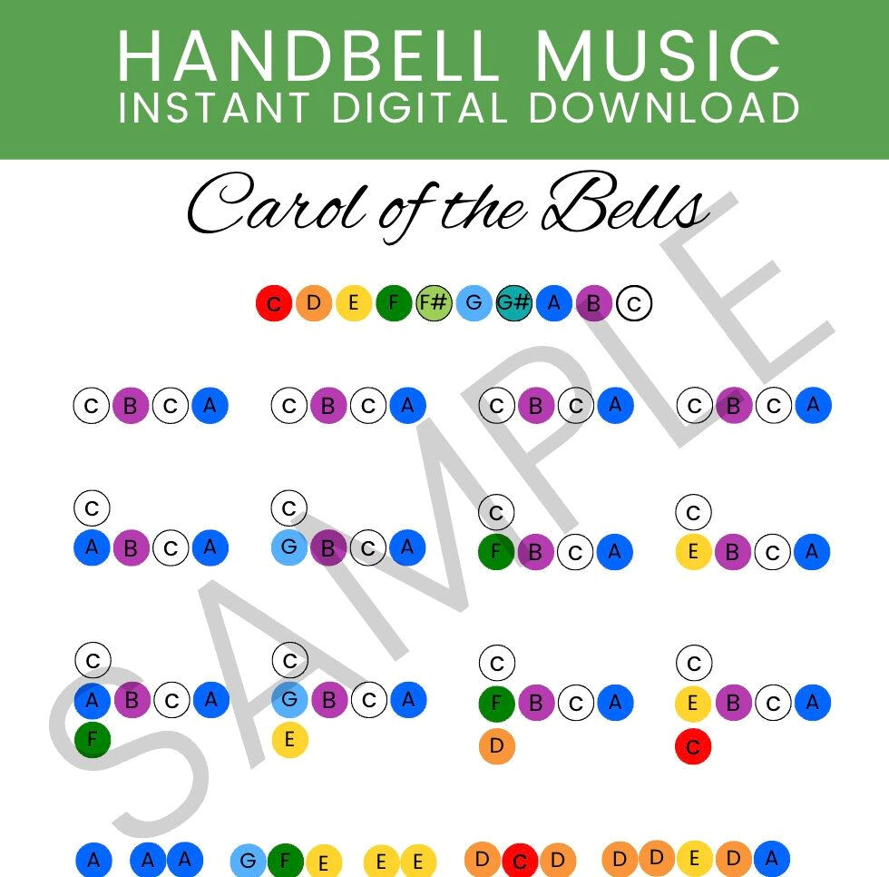‘Ringing in Christmas Cheer: Carol of the Bells Handbell Sheet’