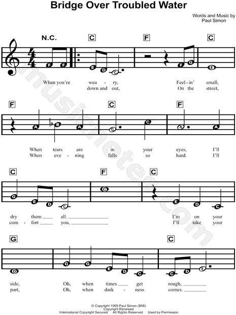 Play Bridge Over Troubled Water on Piano in Just Minutes Play Bridge Over Troubled Water on Piano in Just Minutes