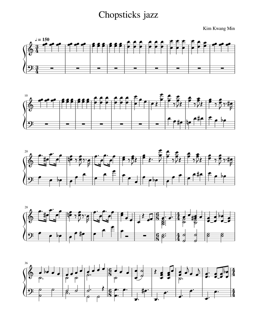 Easy Jazz Piano Riffs on Chopsticks