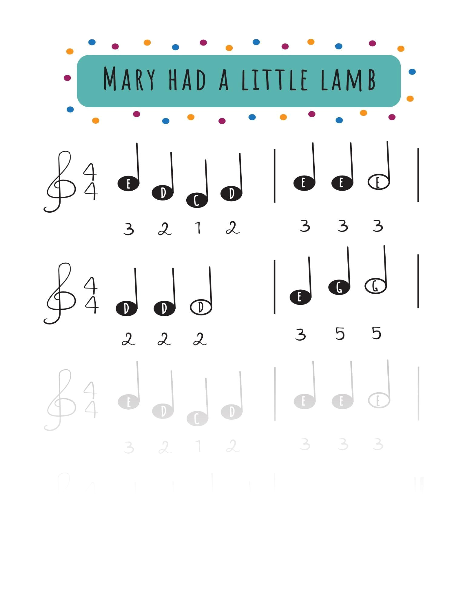 Little Lamb Arrangements for Piano
