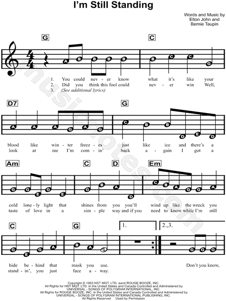 Stand Up to Your Dreams: Easy C Major Sheet Music