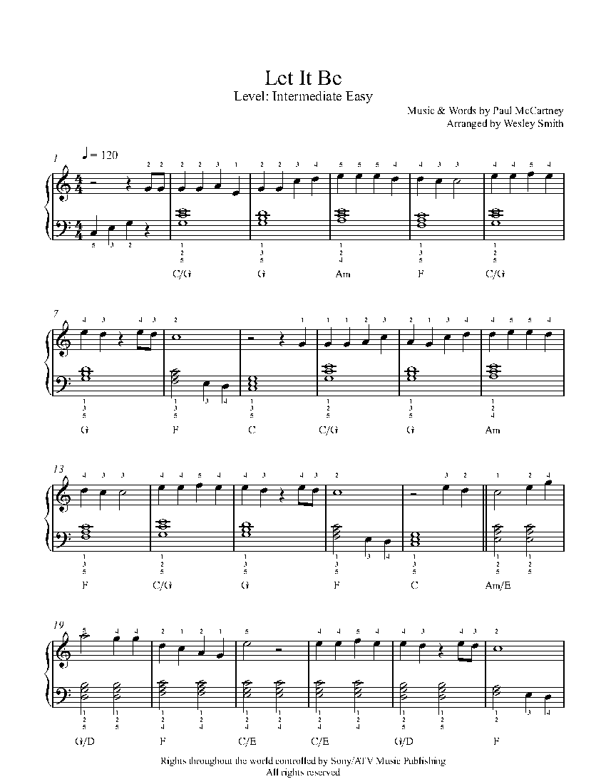 Be a Beatle: Easy Sheet Music & Lessons for Let It Be