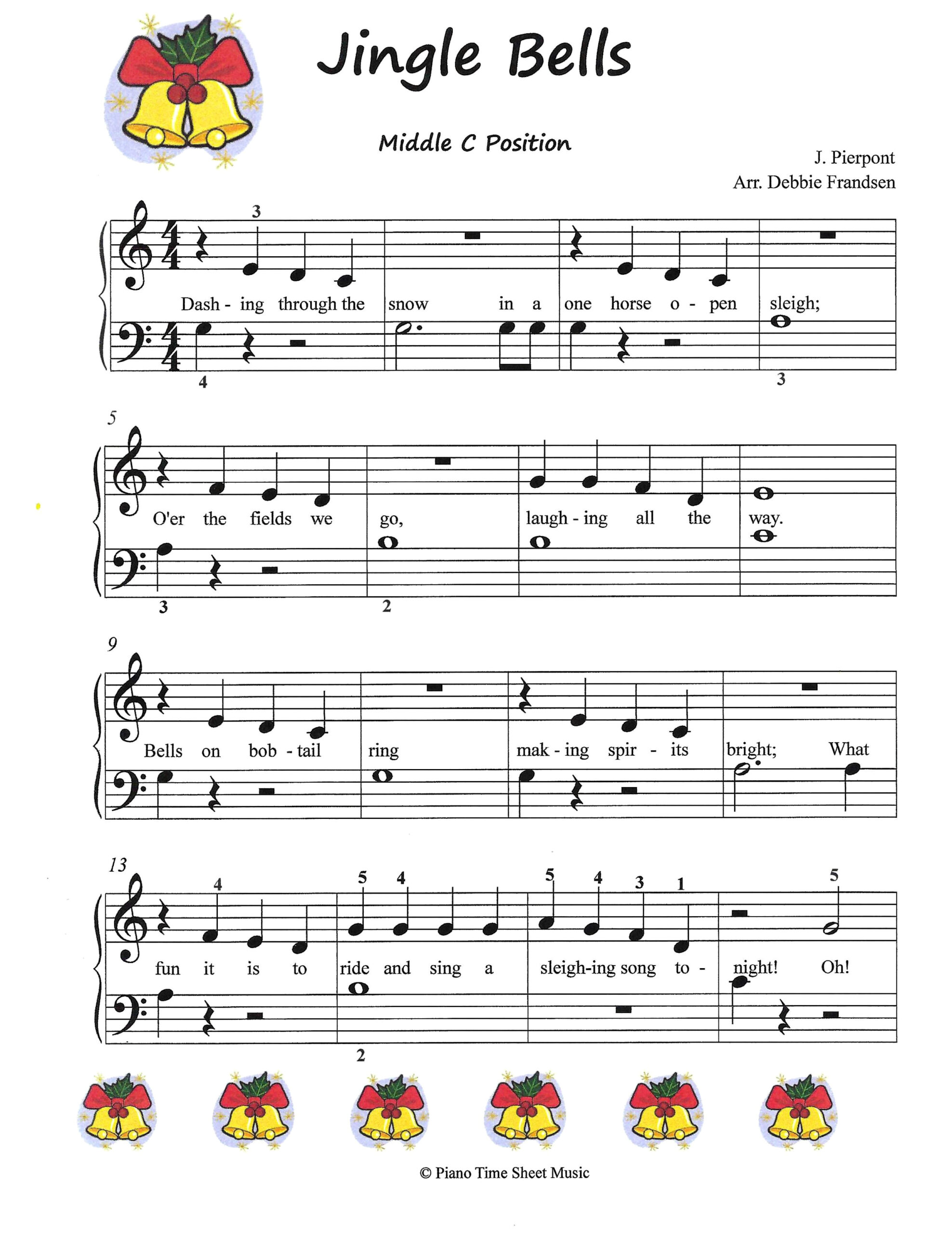Easy Piano Jingle Bells for Beginners