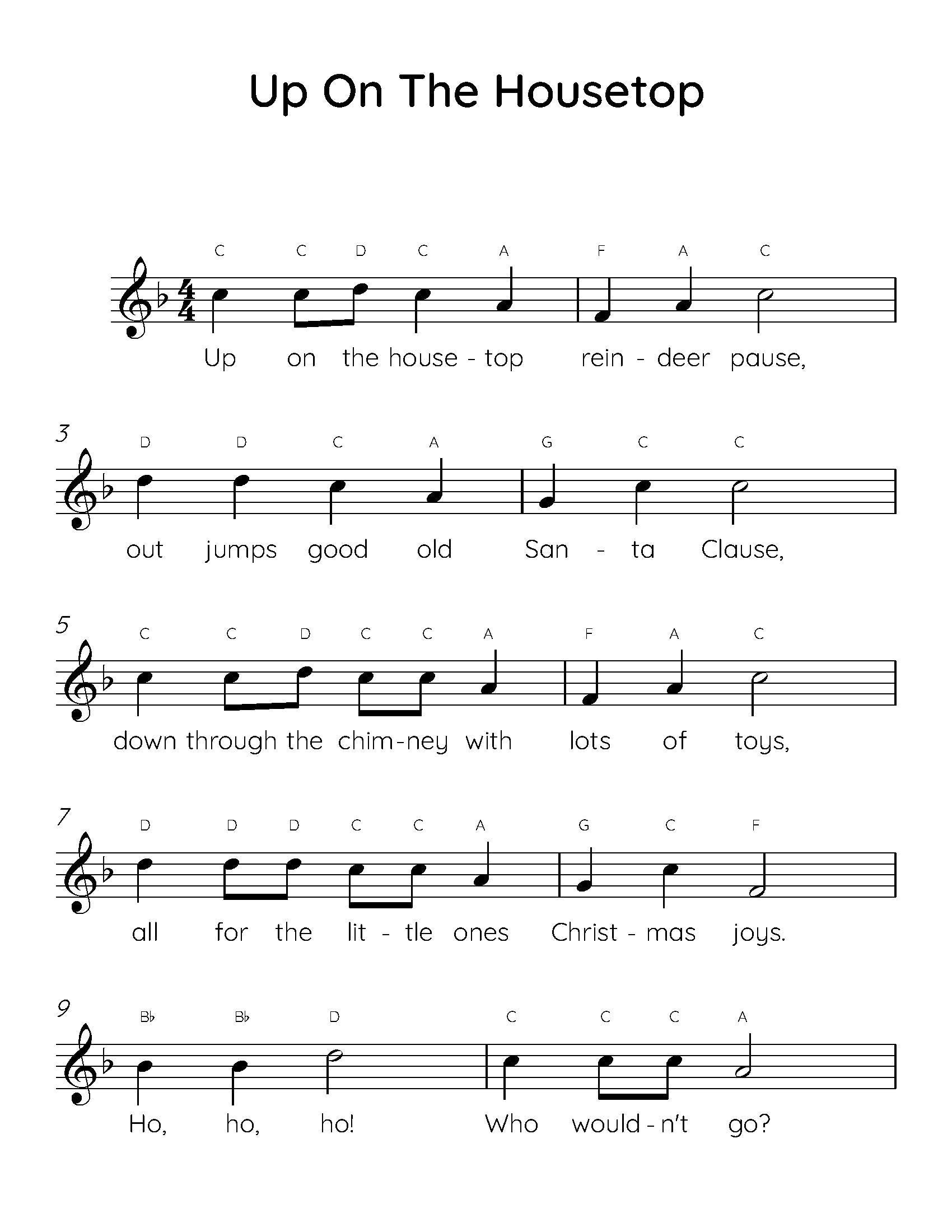 Magical Christmas Song for Kids — Easy Piano Sheet Music