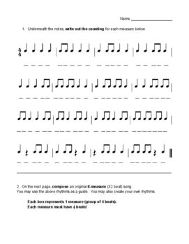 Create Your Beat: A Step-by-Step Rhythm Worksheet Create Your Beat: A Step-by-Step Rhythm Worksheet