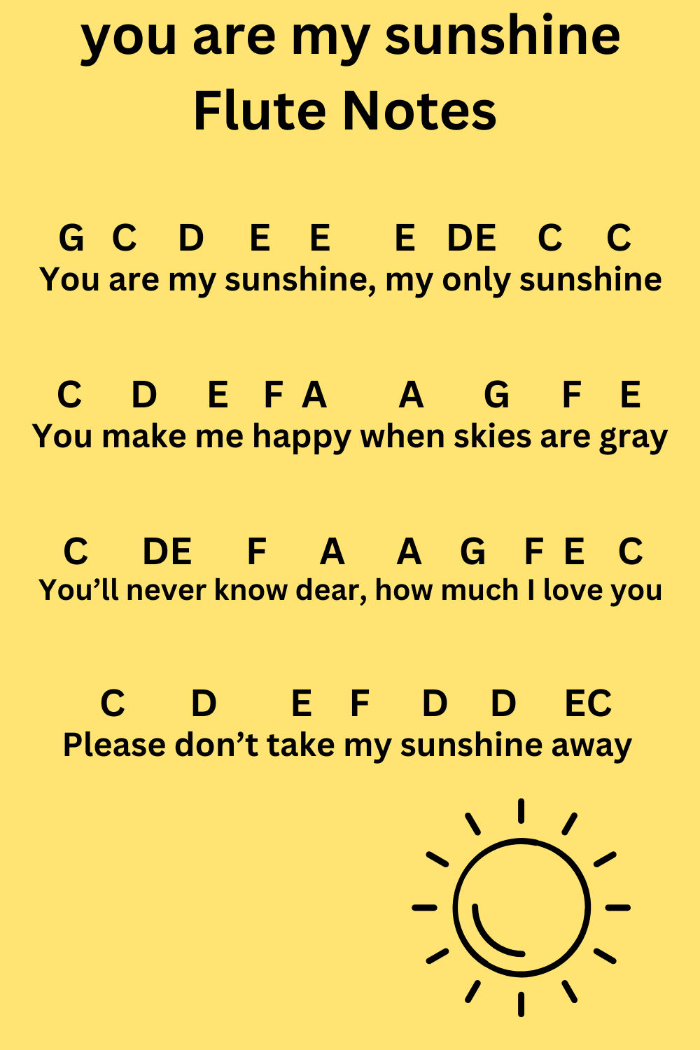 Sunshine Serenade: Free Flute Sheet Music