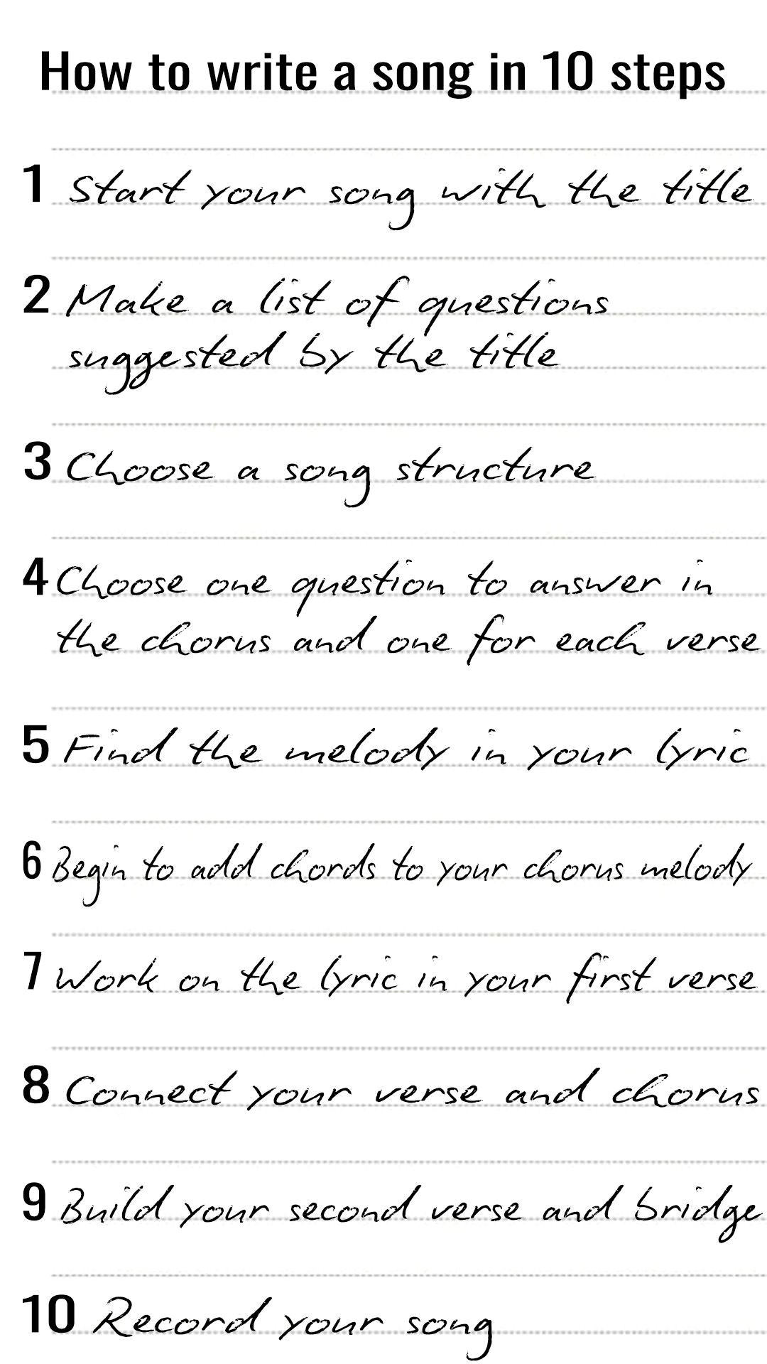 10 Magic Steps to Write a Hit Song
