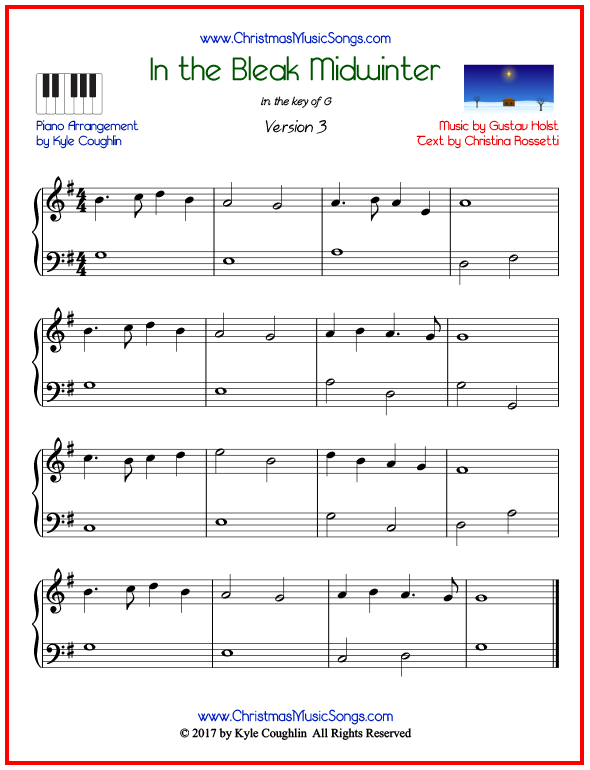 Winter Wonderland Piano Sheet Music to Print for Free
