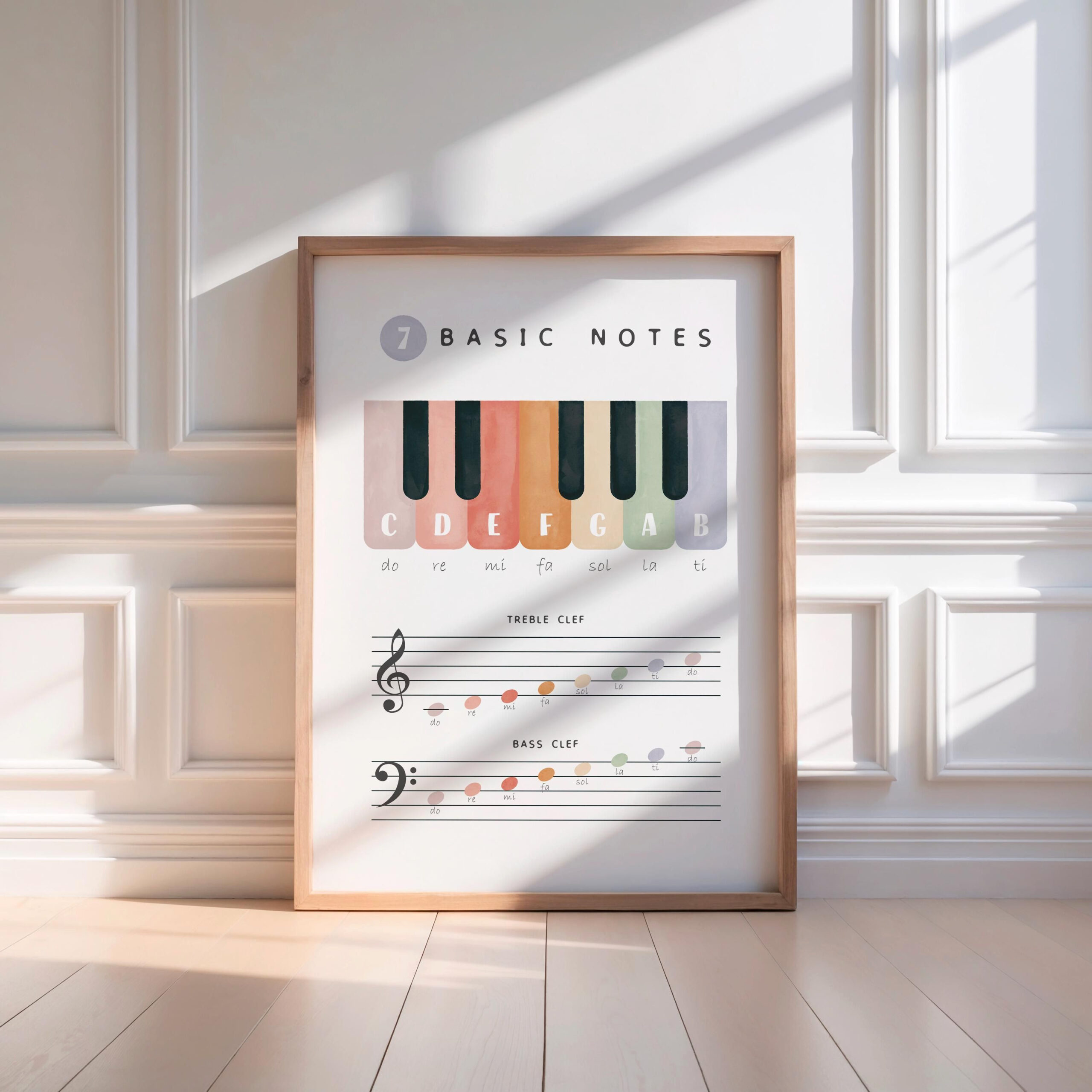 Music Notes Rainbow Chart for Kids