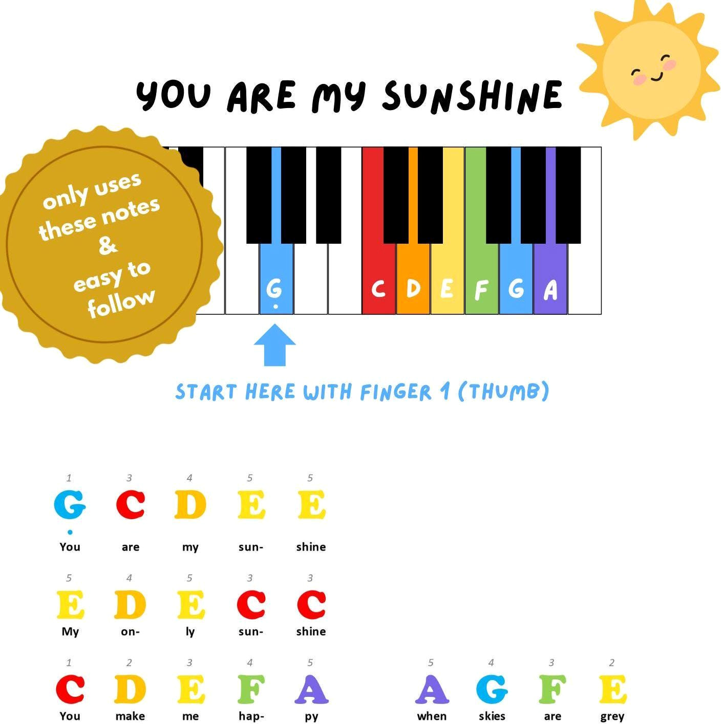 Shine with Ease: Simple Adult Piano Song for Kids & Beginners