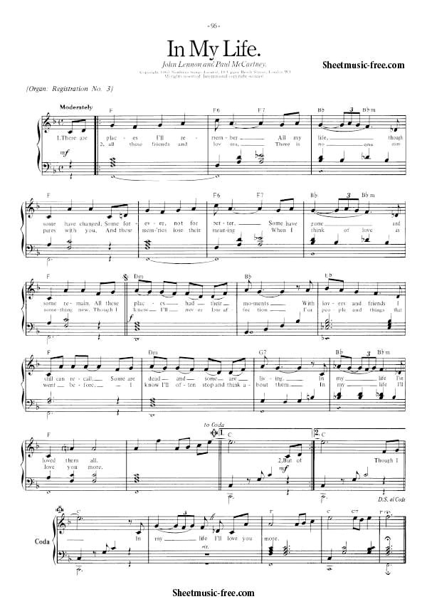 Get the Iconic Beatles — In My Life Sheet Music