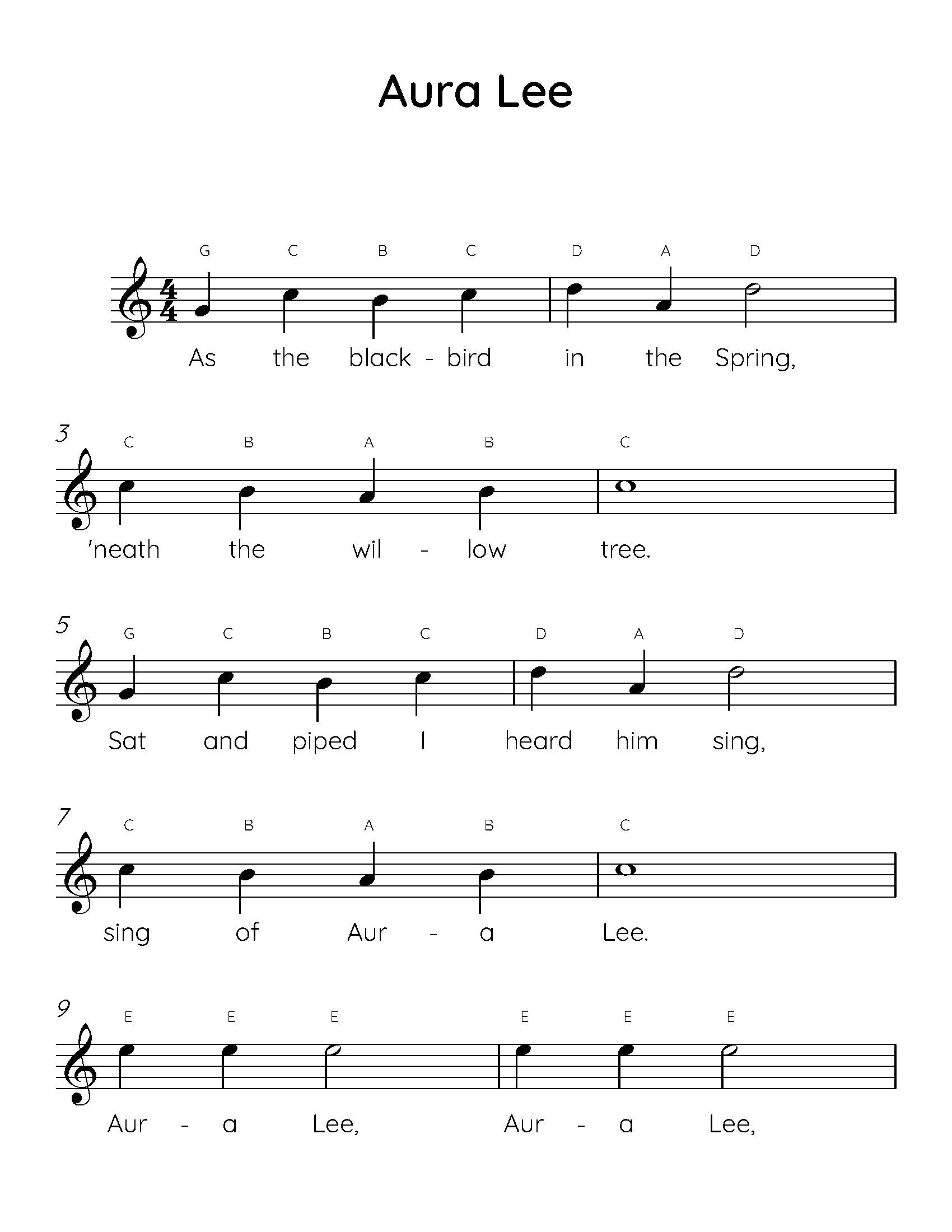 Learn to Play Aura Lee on Piano in 5 Easy Steps