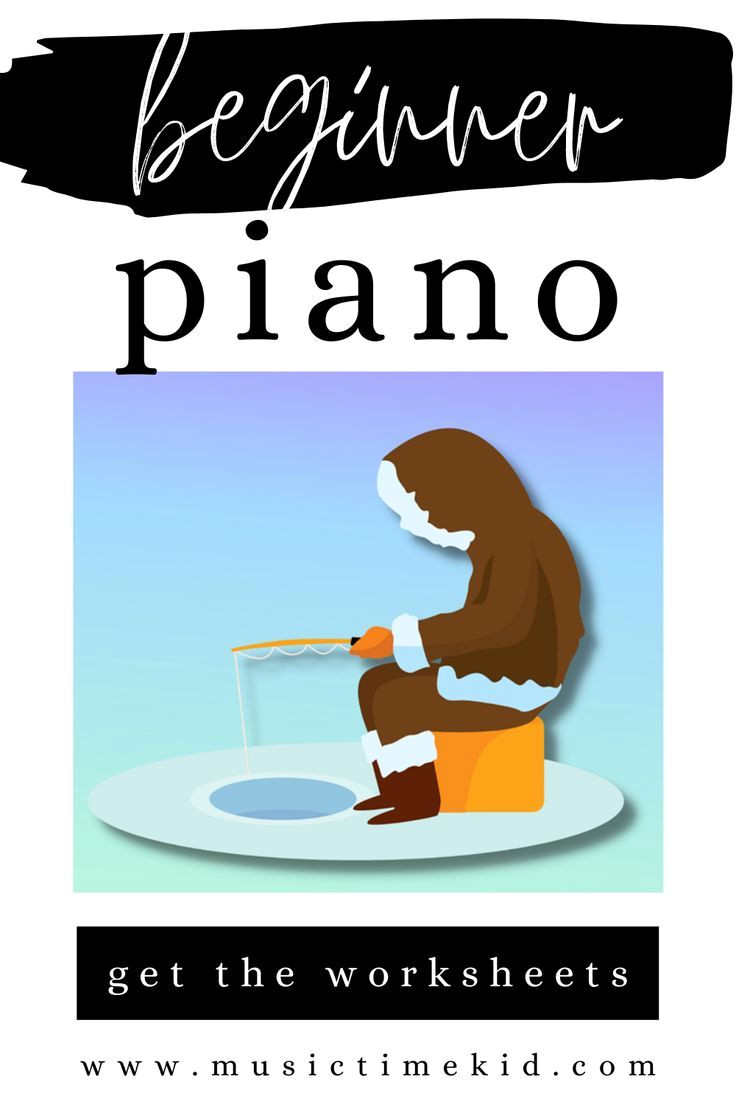 Winter Piano Fun: Fishing-Themed Sheets for Beginners
