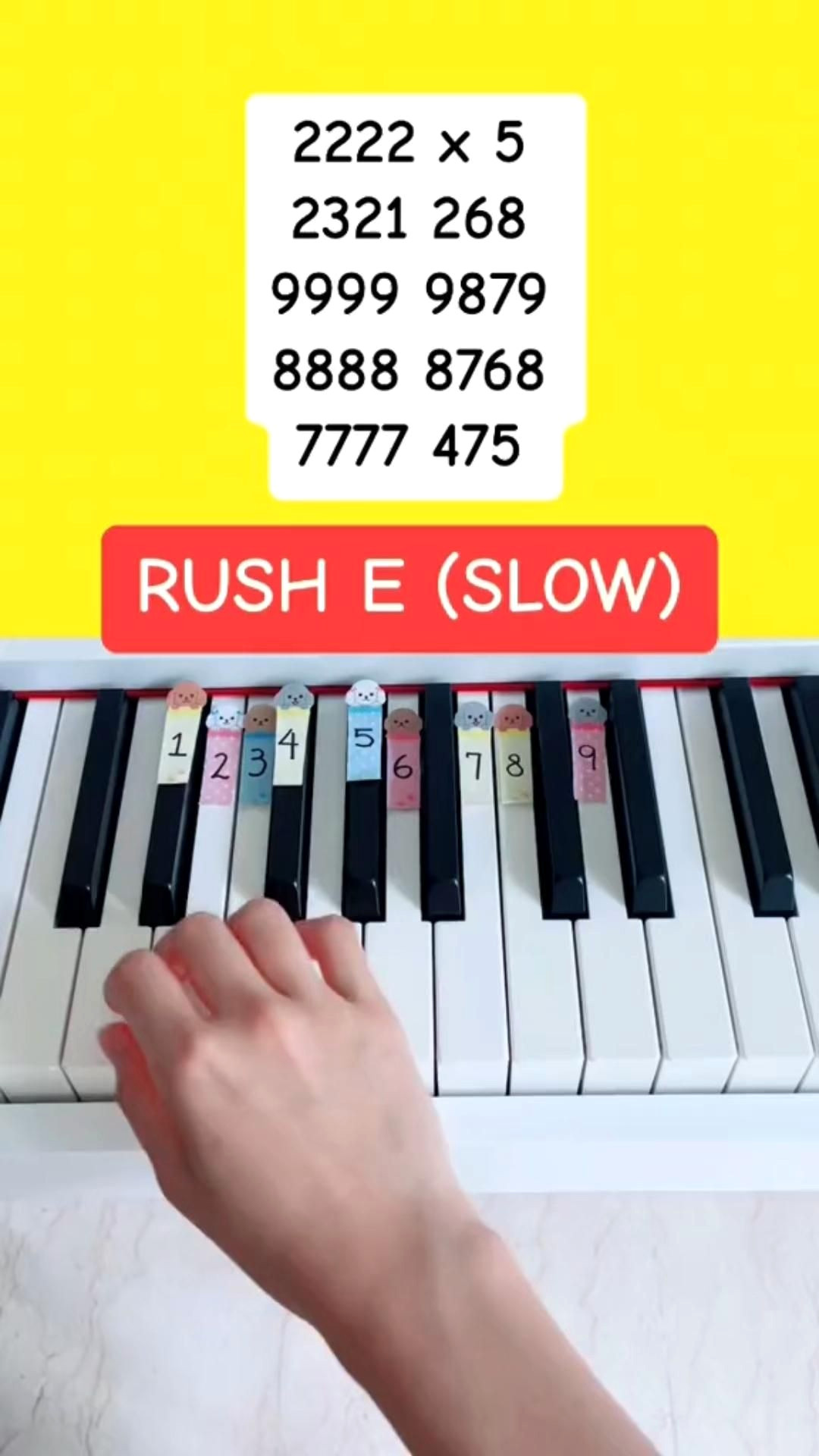 Easy Piano Tutorial: Rush E Slow Piano Version