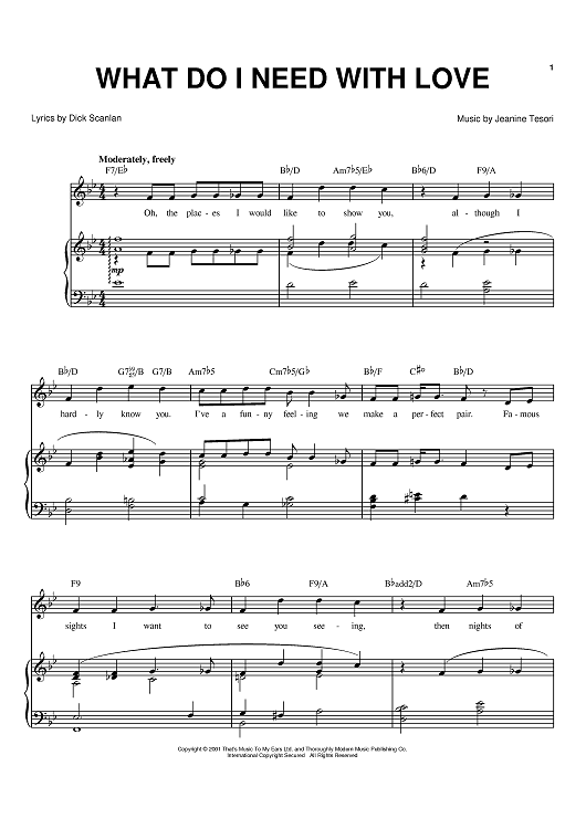 Find Serenity in 5 Chords: Jeanine Tesori’s ‘What Do I Need With Love’ Find Serenity in 5 Chords: Jeanine Tesori’s ‘What Do I Need With Love’